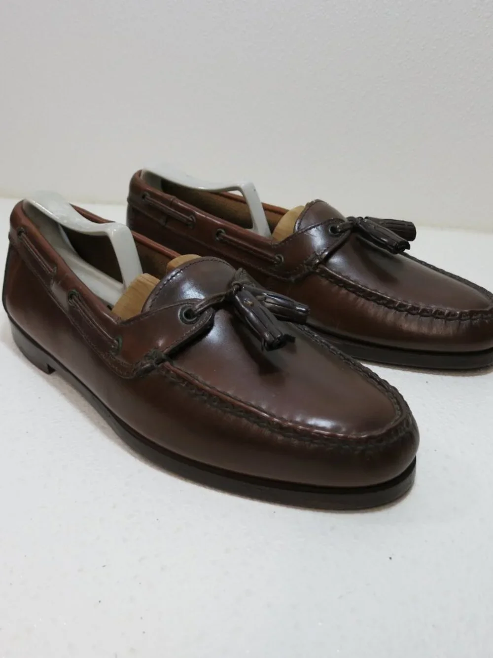 Heartland Leather Tassel Dress Moccasins Loafers Shoes Men's Footwear Sz 9 M